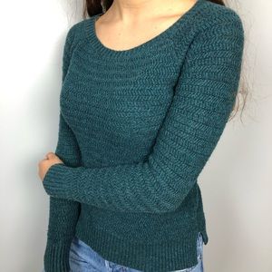 Loft Teal Knit Sweater